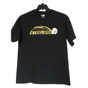 NFL Team Apparel Steelers Football Large Black Short Sleeve T-shirt